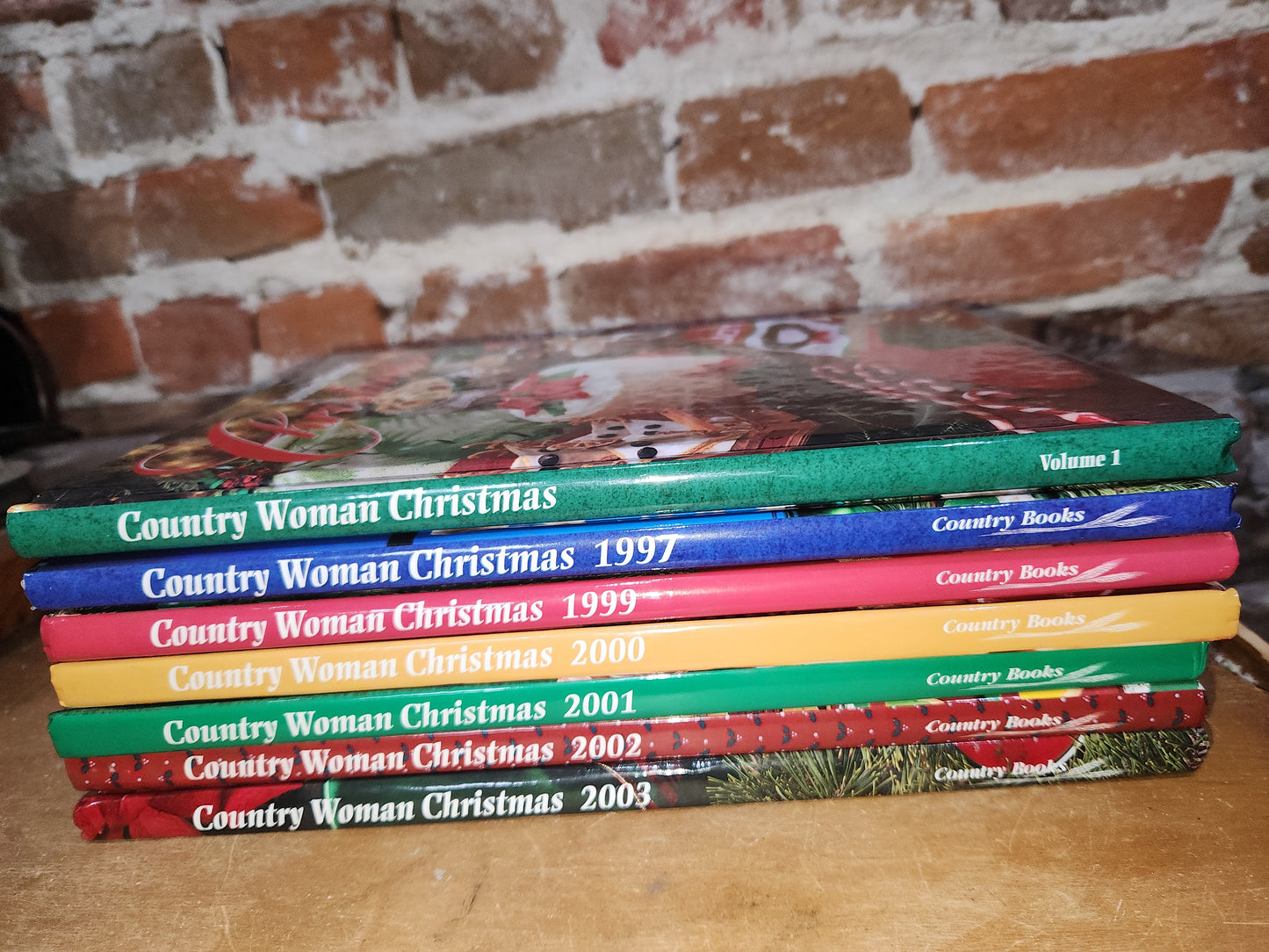 Vintage Books Country Woman Christmas Set of 7 1996-1997 and 1999-2003 Missing 1998