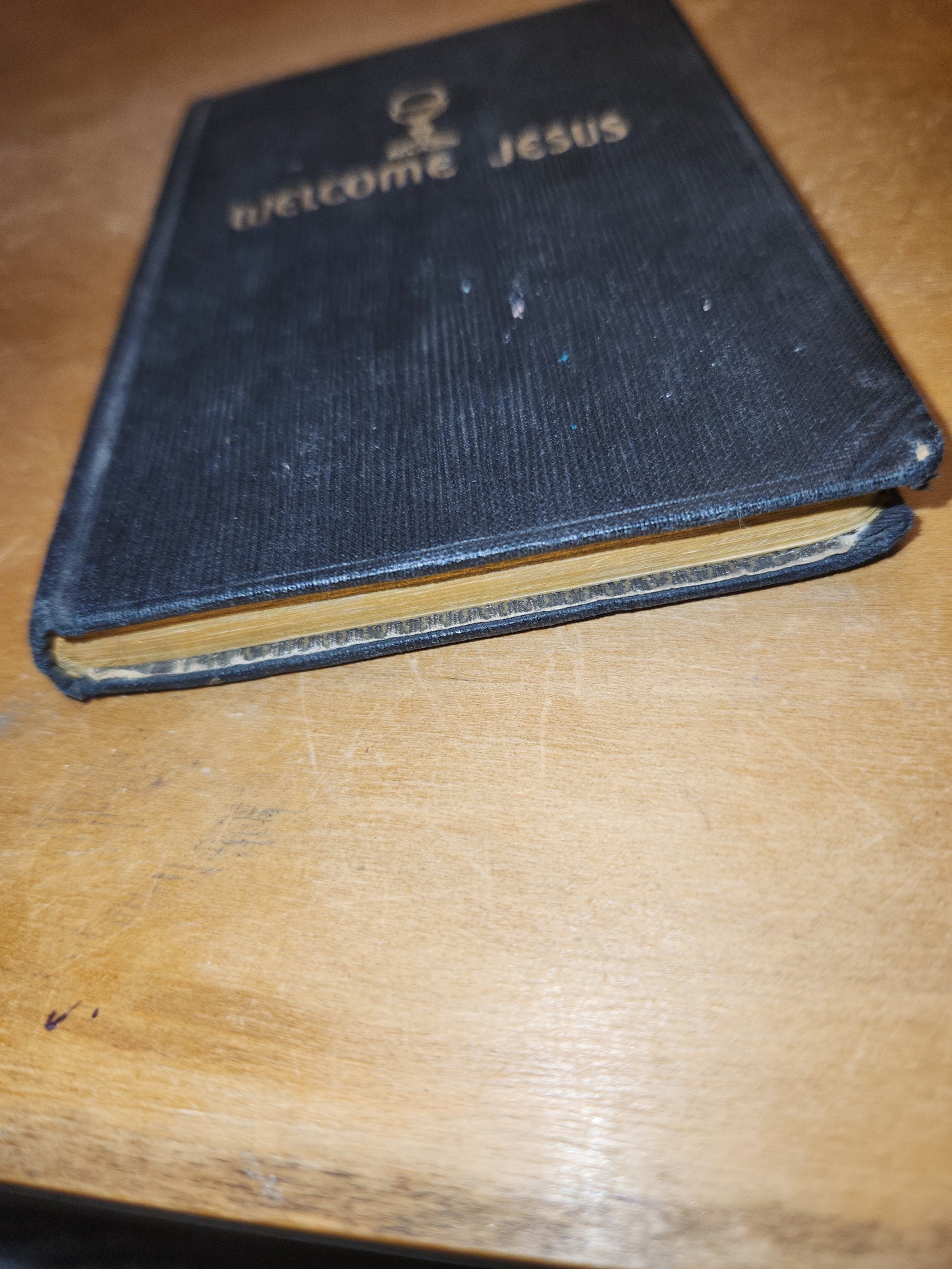 Vintage First Communion Prayer Book Welcome Jesus with crucifix inside cover 1953 vb51