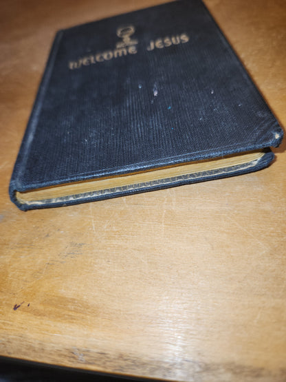 Vintage First Communion Prayer Book Welcome Jesus with crucifix inside cover 1953 vb51