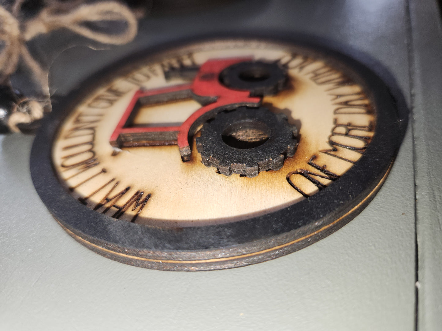 Memorial Ornament or car charm. Red tractor. What I wouldn't give to farming one more day with you.