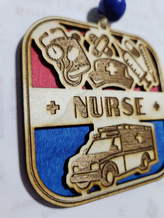 Wooden occupation ornaments or car charm-nurse