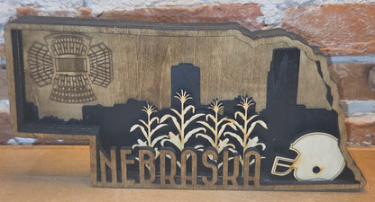Layered Nebraska Shelf Sitter Larger neb12