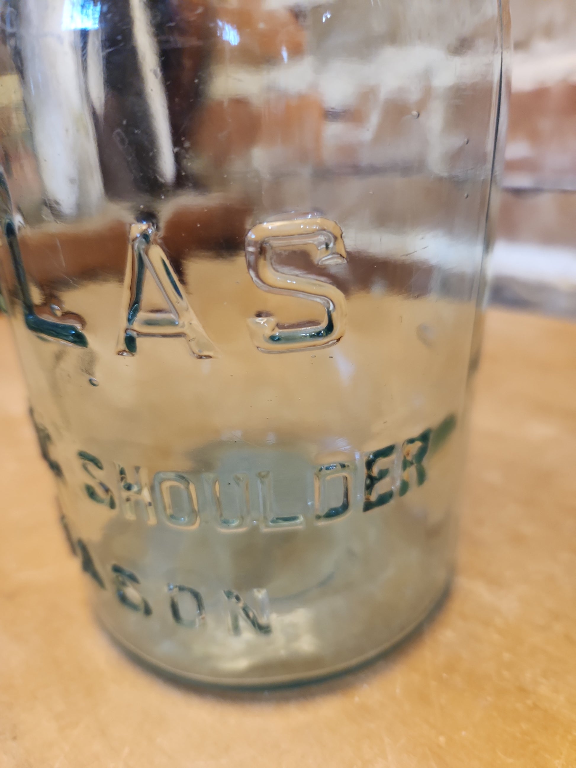 Vintage Atlas Strong Shoulder Cornflower Aqua Blue Quart Jar and Atlas Lid jar90