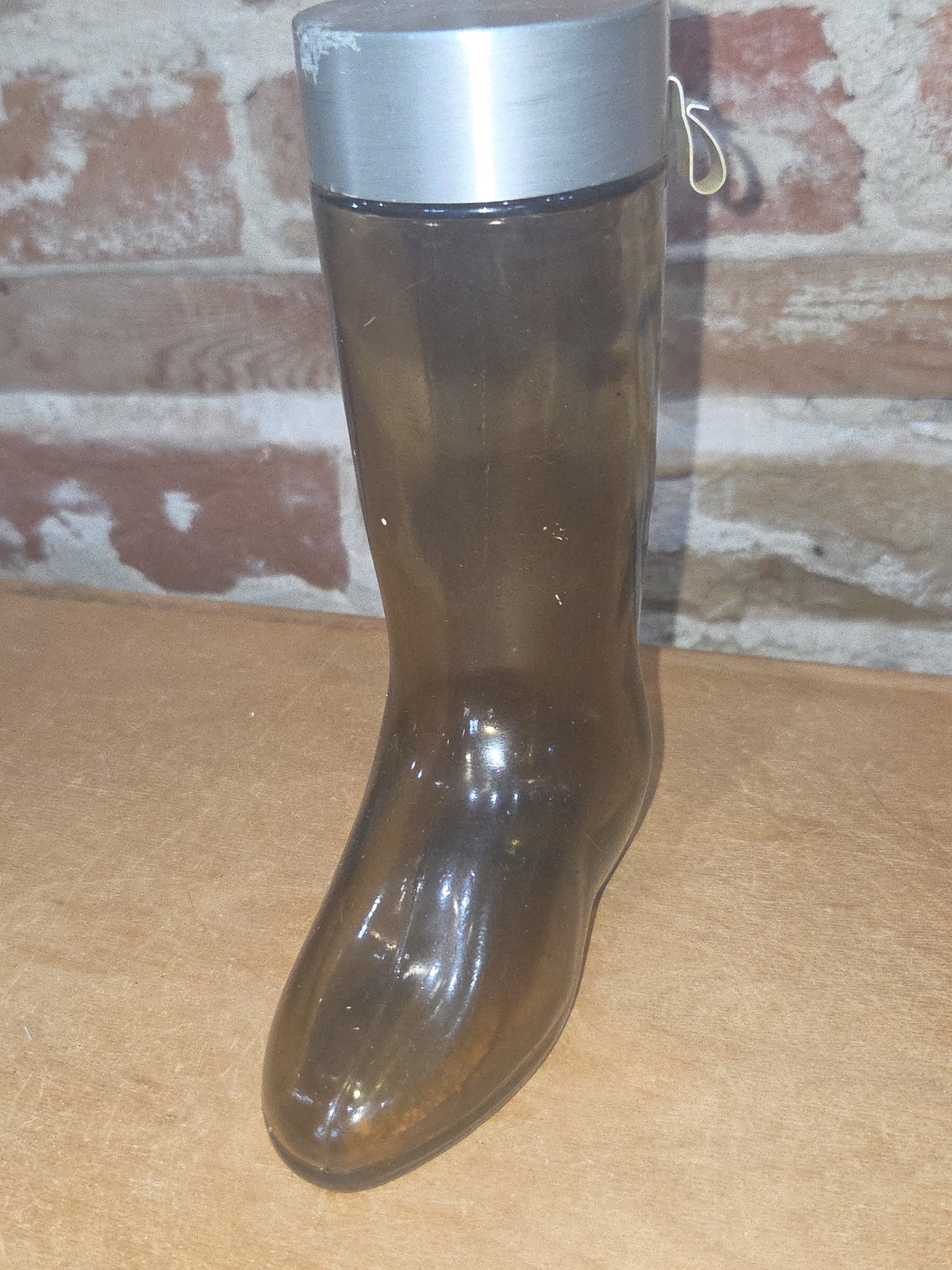 Vintage Avon All Pourpose Lotion for Men Amber Glass Riding Boot Leather EMPTY No Box va23