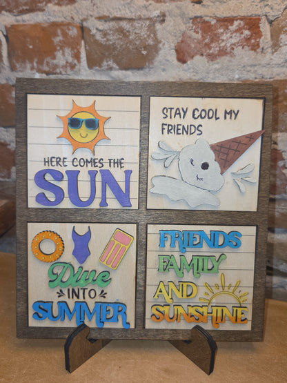 Summer June Insert Kit for Interchangeable Frame Can Fit Arch, Rectangle, or Square Frame FRAMES SOLD SEPARATELY is3