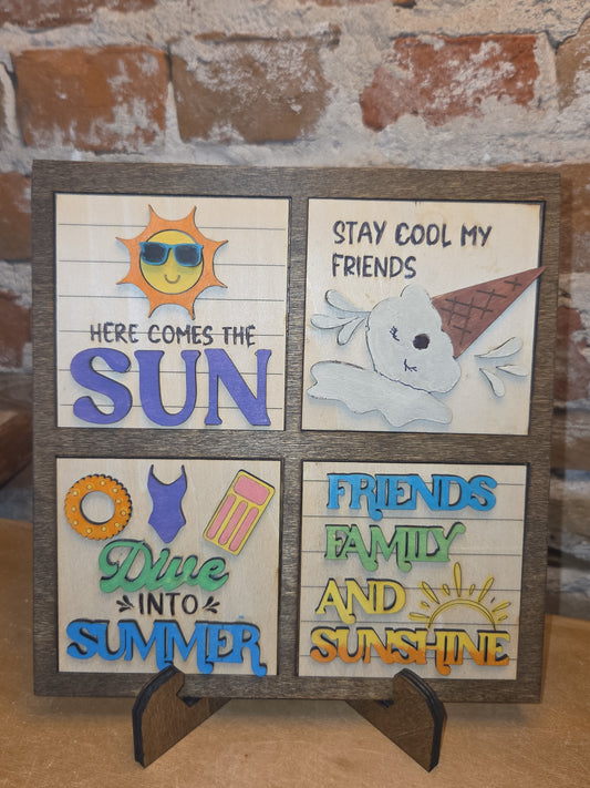 Summer June Insert Kit for Interchangeable Frame Can Fit Arch, Rectangle, or Square Frame FRAMES SOLD SEPARATELY is3