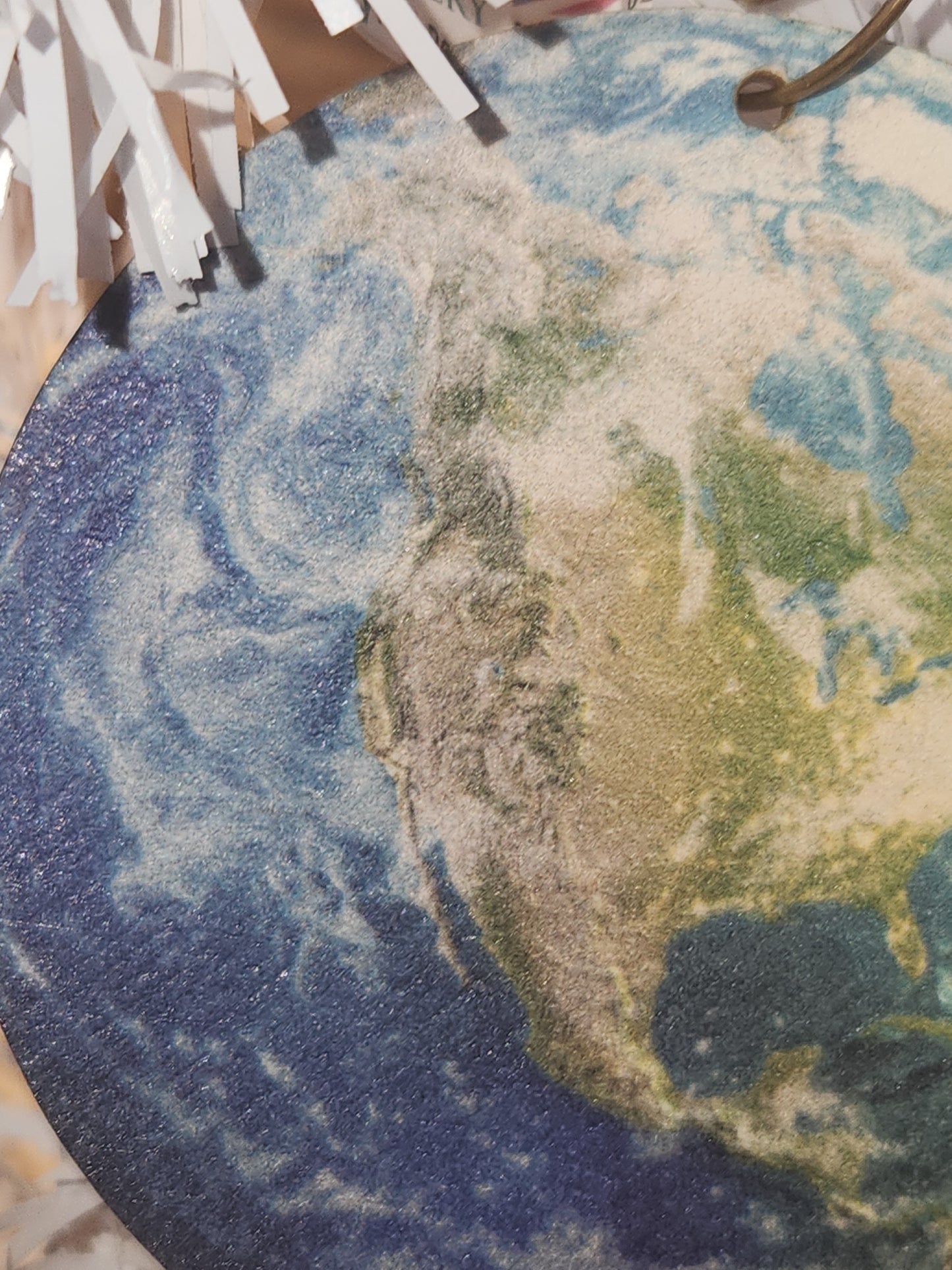 Mapped Earth Ornament 100% Recycled Paper