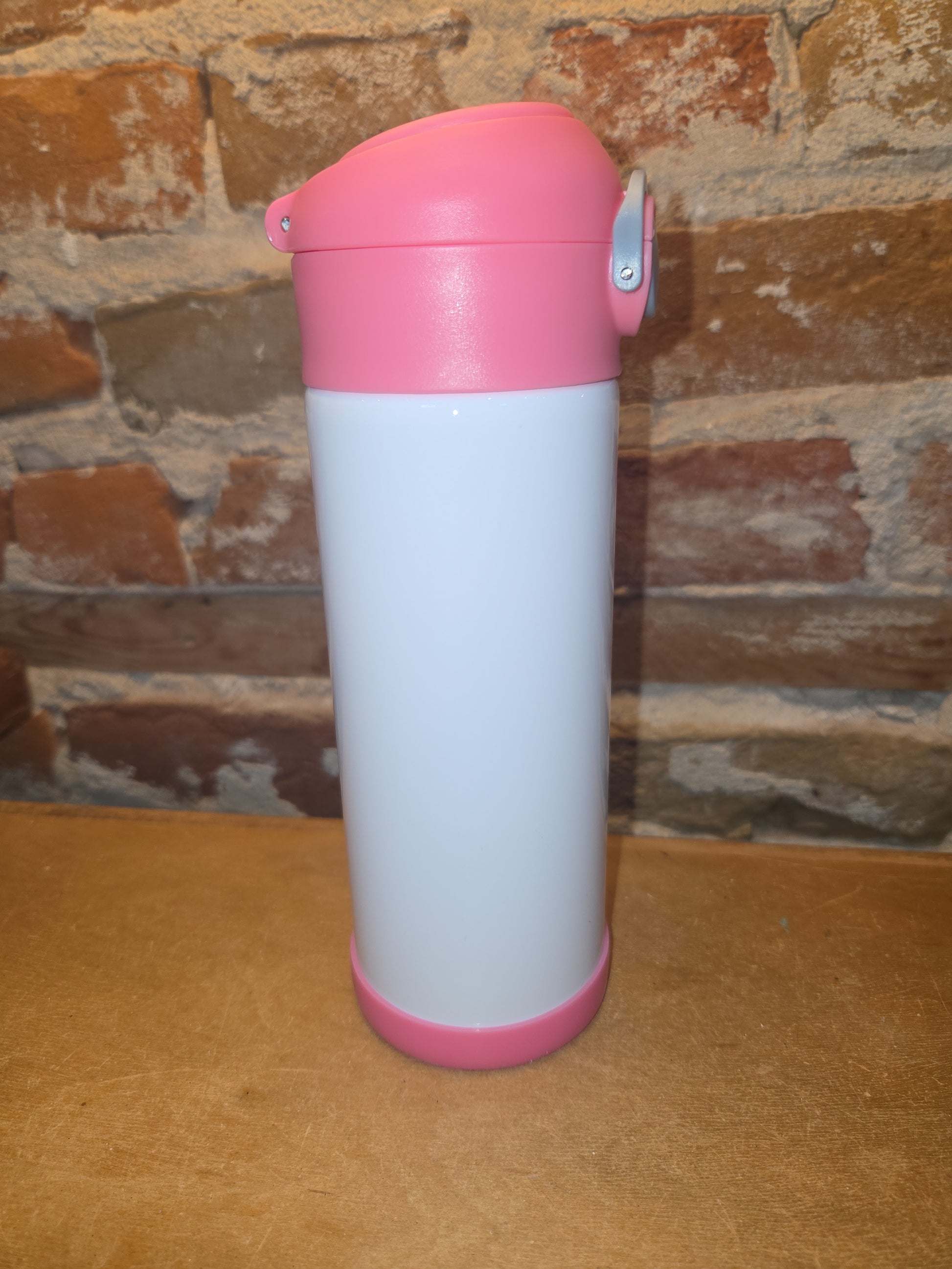 Custom Order Kid's 12 oz Tumbler Sippy Cup with Pink Flip Top Lid