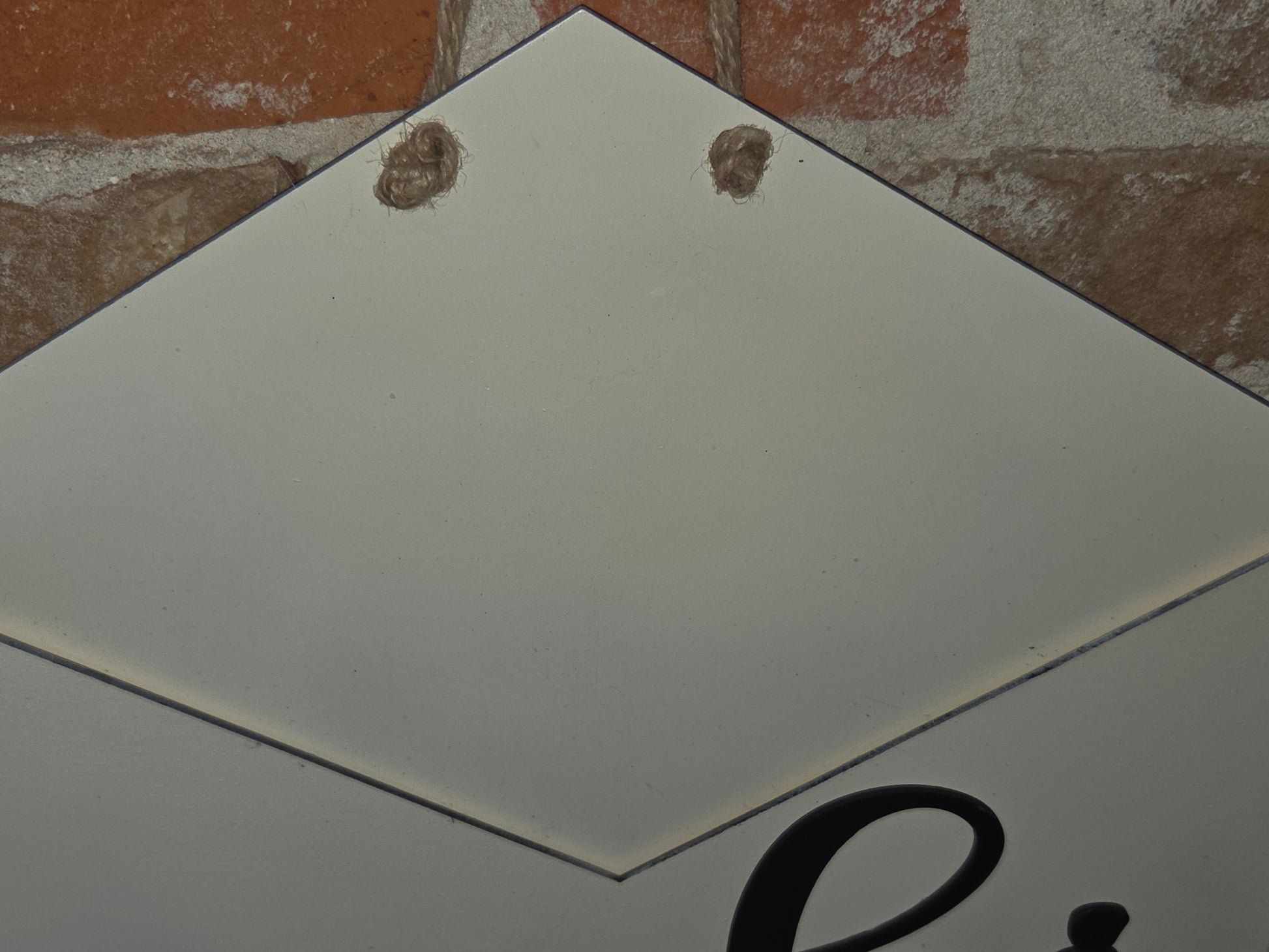 Interchangeable Envelope Door Sign Cream with Black Letter *Inserts Sold Seperately*