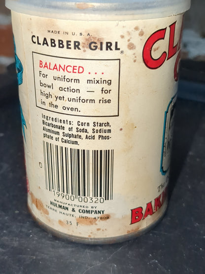 Vintage Glabber Girl baking powder tin996