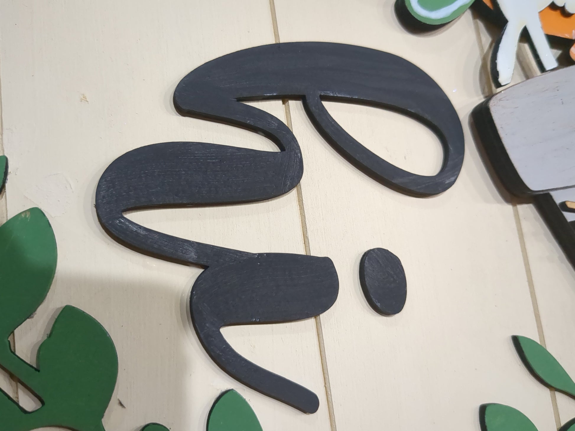 Interchangeable Pot Spilling Door Sign Cream *No Inserts Included*