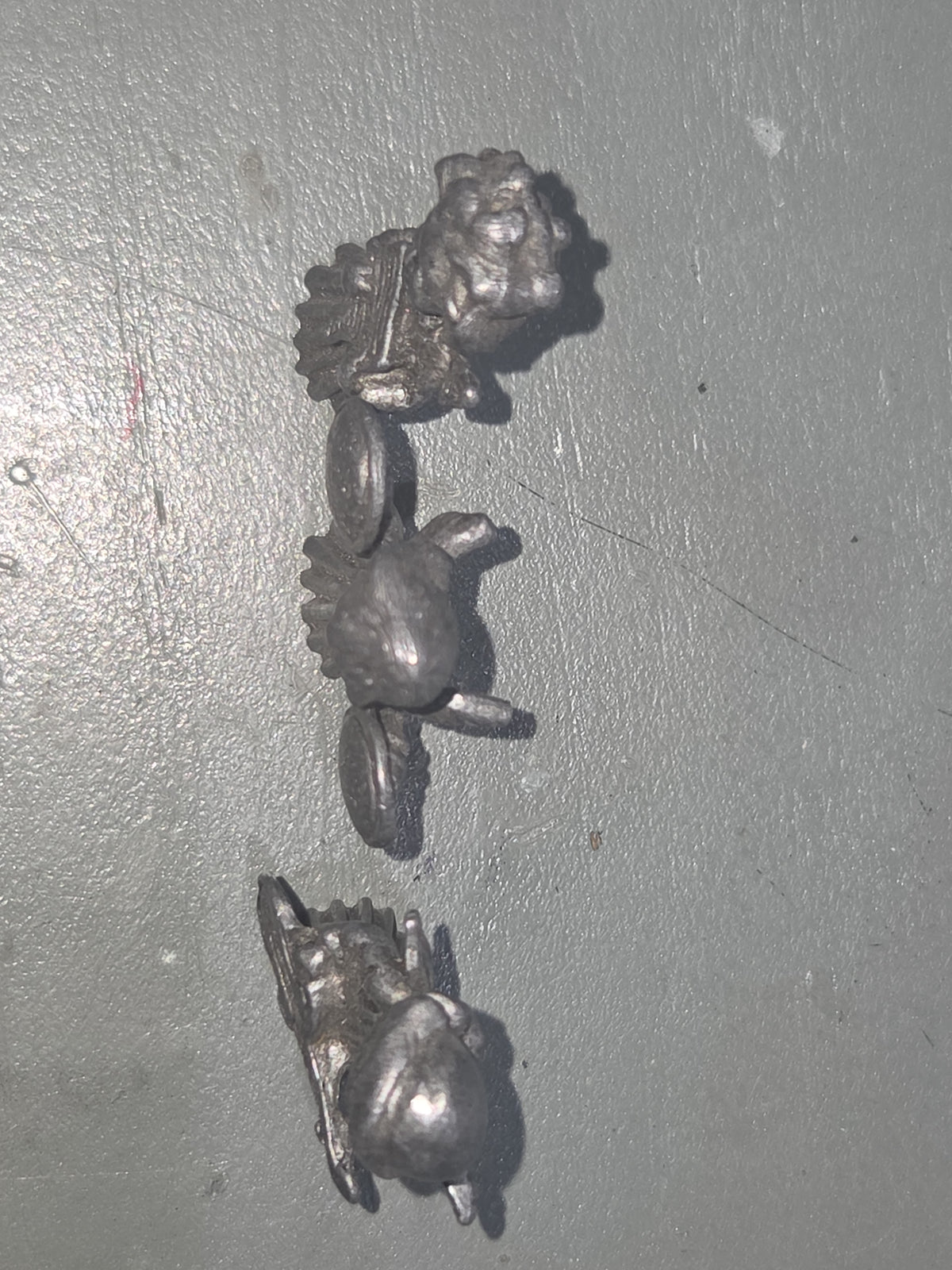 Vintage Vernon Pewter Miniature Angel Figurines Set of Three 1.5" pa4