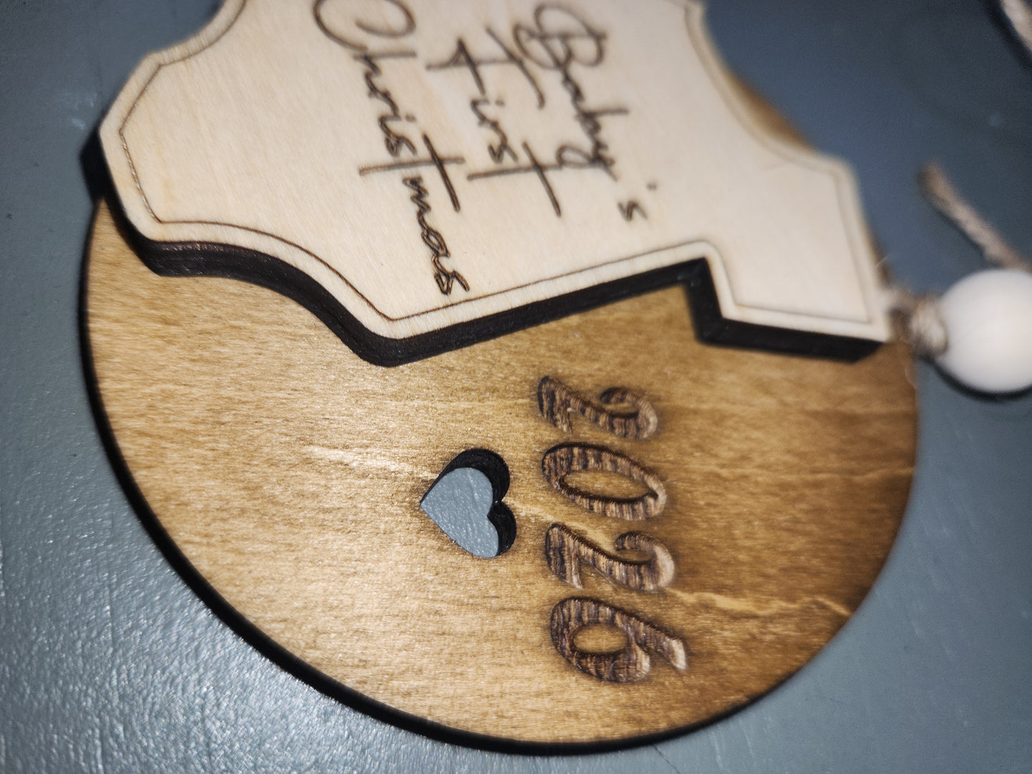 Custom Order Ornament Wooden Baby's First Christmas