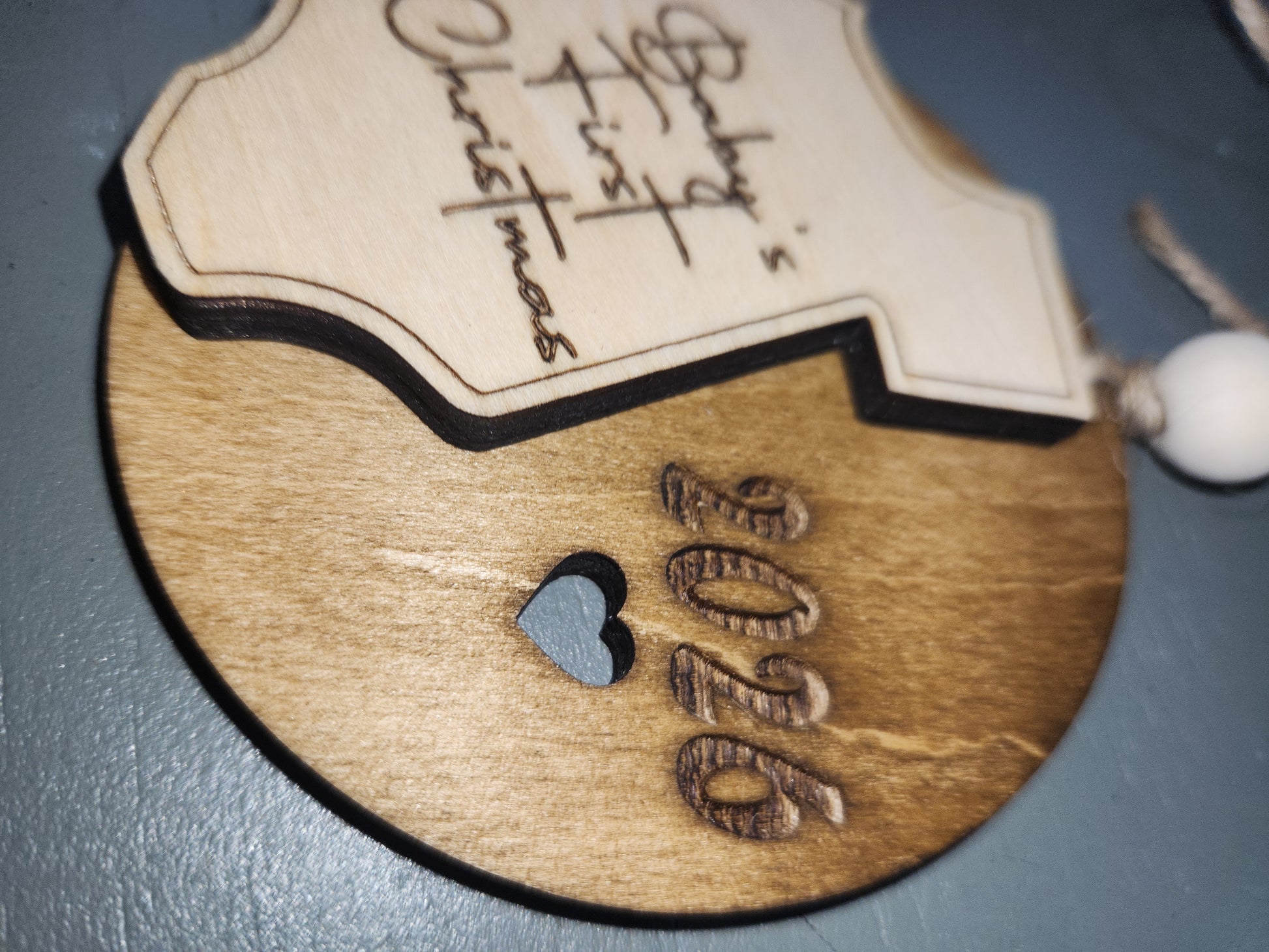 Custom Order Ornament Wooden Baby's First Christmas