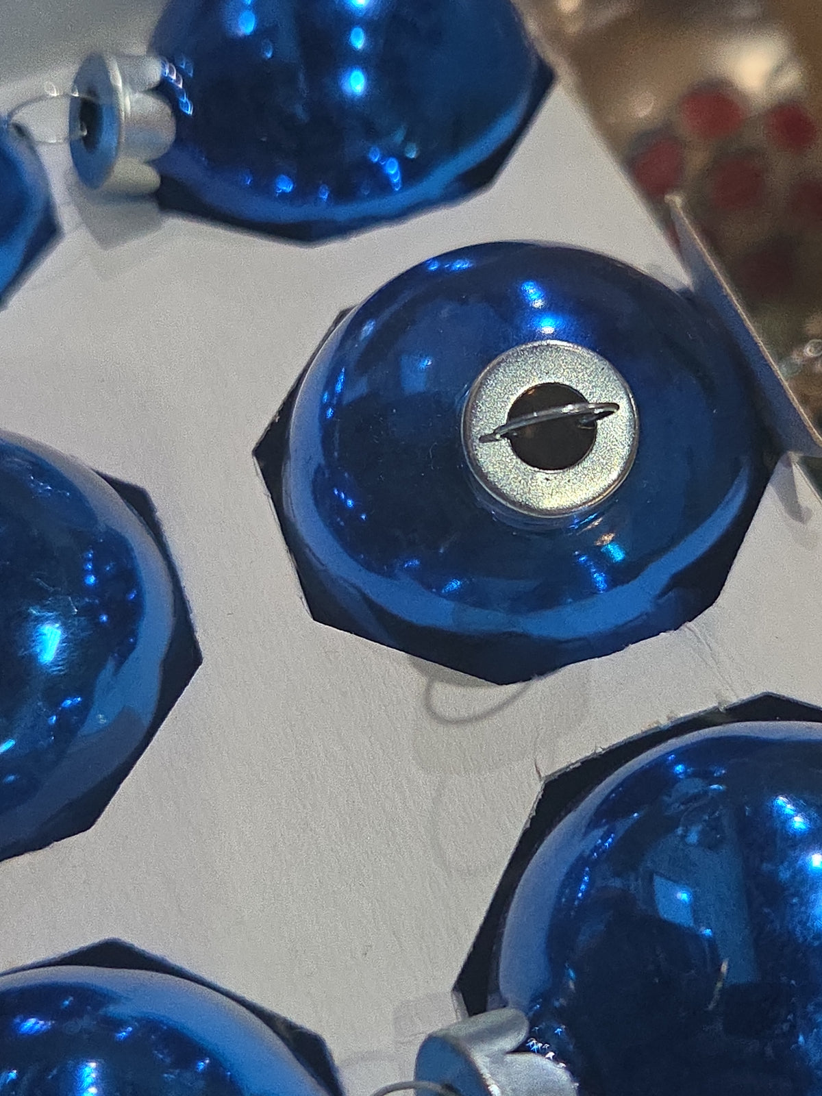 Vintage Pyramid Ornaments Blue set of 12 bo012