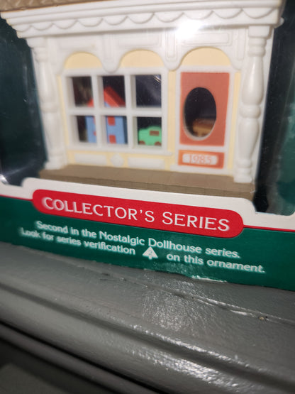 Vintage Hallmark Keepsake Ornament 1985 Old-Fashioned Toy Shop #2 Nostalgic Houses and Shops Series hh1985