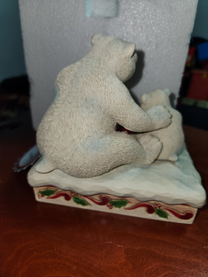 Coca-Cola Coke Jim Shore Polar Bear and child "Holiday Treat" item 6003597 cc203