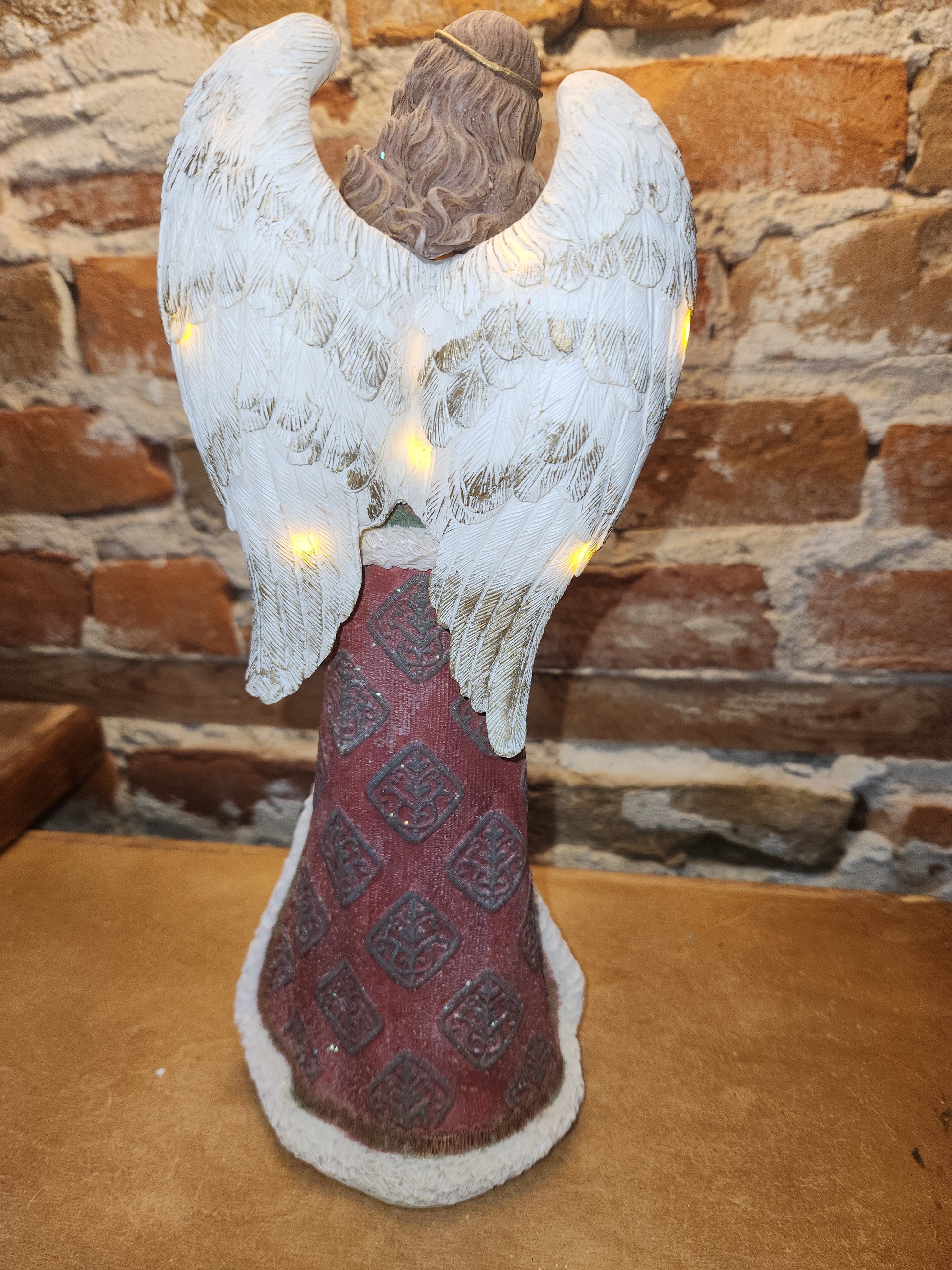 Symphony of Lights Angel Figurine Lights Up And Plays Silent Night an8