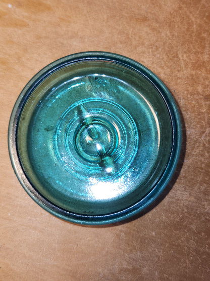 Vintage Ball Ideal Green Blue Teal Jar Bicentennial Eagle Wire Seal jar2