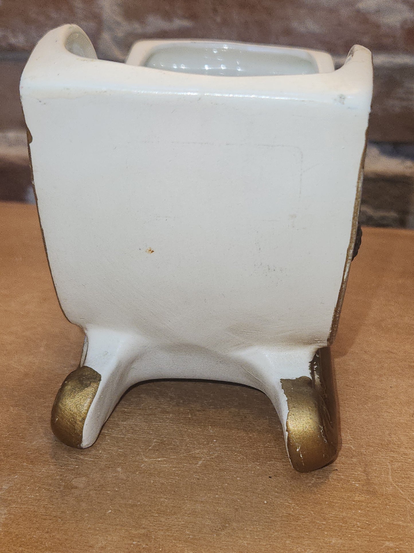 Vintage Napcoware Christmas Sleigh Dish Planter Floral Arrangement Container Stamped X 8661 AS IS vp01