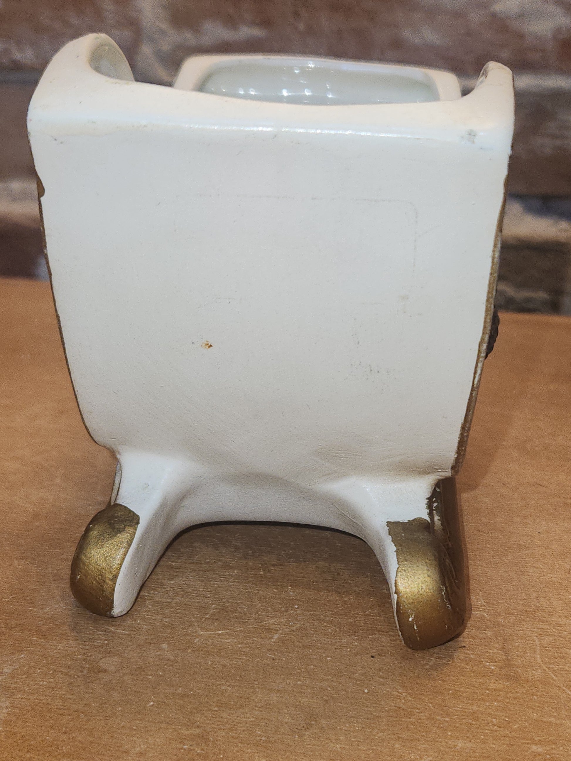 Vintage Napcoware Christmas Sleigh Dish Planter Floral Arrangement Container Stamped X 8661 AS IS vp01