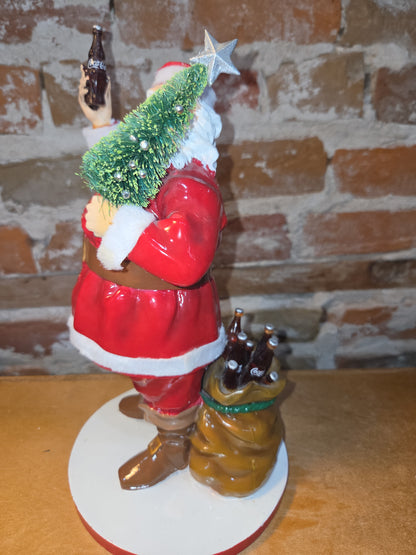 Vintage Coca-Cola Department 56 75th Anniversary Santa Holding Tree and Coke 2006 sf04