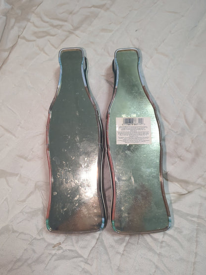 Vintage 1997 set of 2 Coca-Cola Coke Bottles Collectible Tin 11" cct9