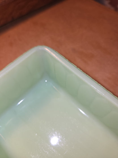 Vintage Uranium Jadeite Jeannette Butter Cover Only AS IS Chips vug66
