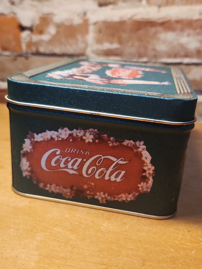 Vintage Tin Coca-Cola Green with Couple by Artist Pam Renfroe Coke 1997 cct78
