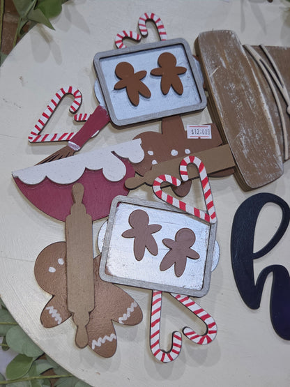 Making Gingerbread Men and Candy Canes Insert for Interchangeable Pot Spilling Door Sign *Sign Sold Seperately* pi11