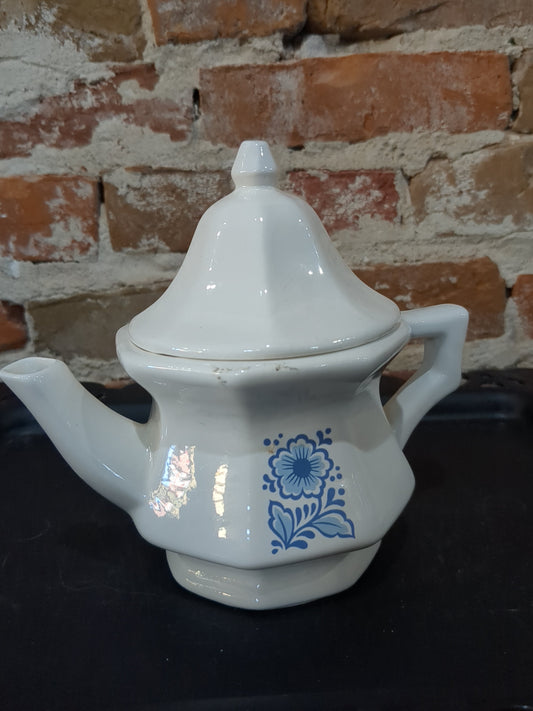 Vintage Avon Blue & White China Teapot No Box CLEARANCE av12