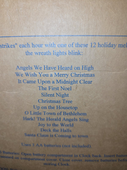 Vintage Avon Holiday Melody Clock in Box Works