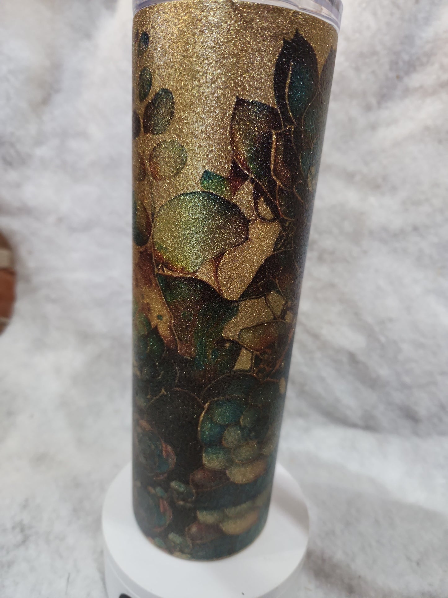 30 Oz Insulated Stainless Steel Glitter Tumbler Succulents 30su