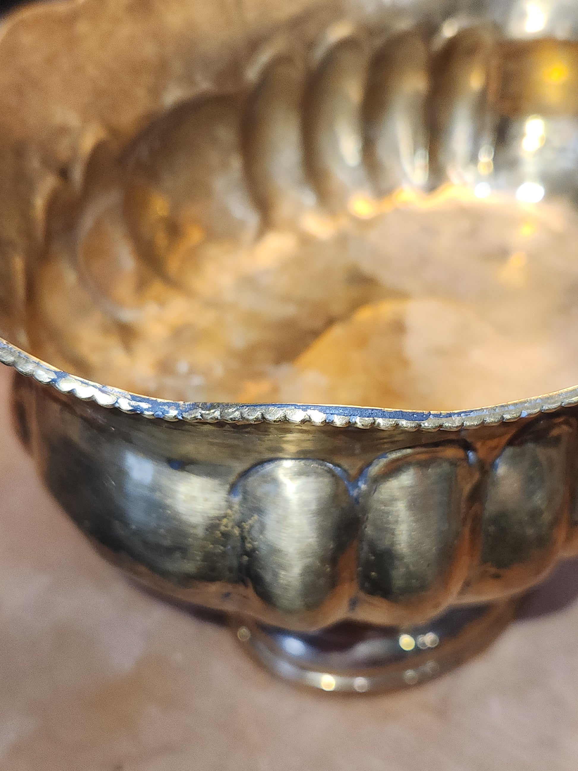 Vintage Brass Compote Bowl Made in India br8