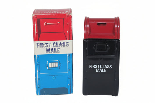 Vintage Avon Liquud Hair Lotion Mailbox First Class Male 3/4 Full av08
