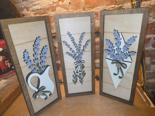 Trio Frame Decor Lavender Spring 10 1/2" tt99