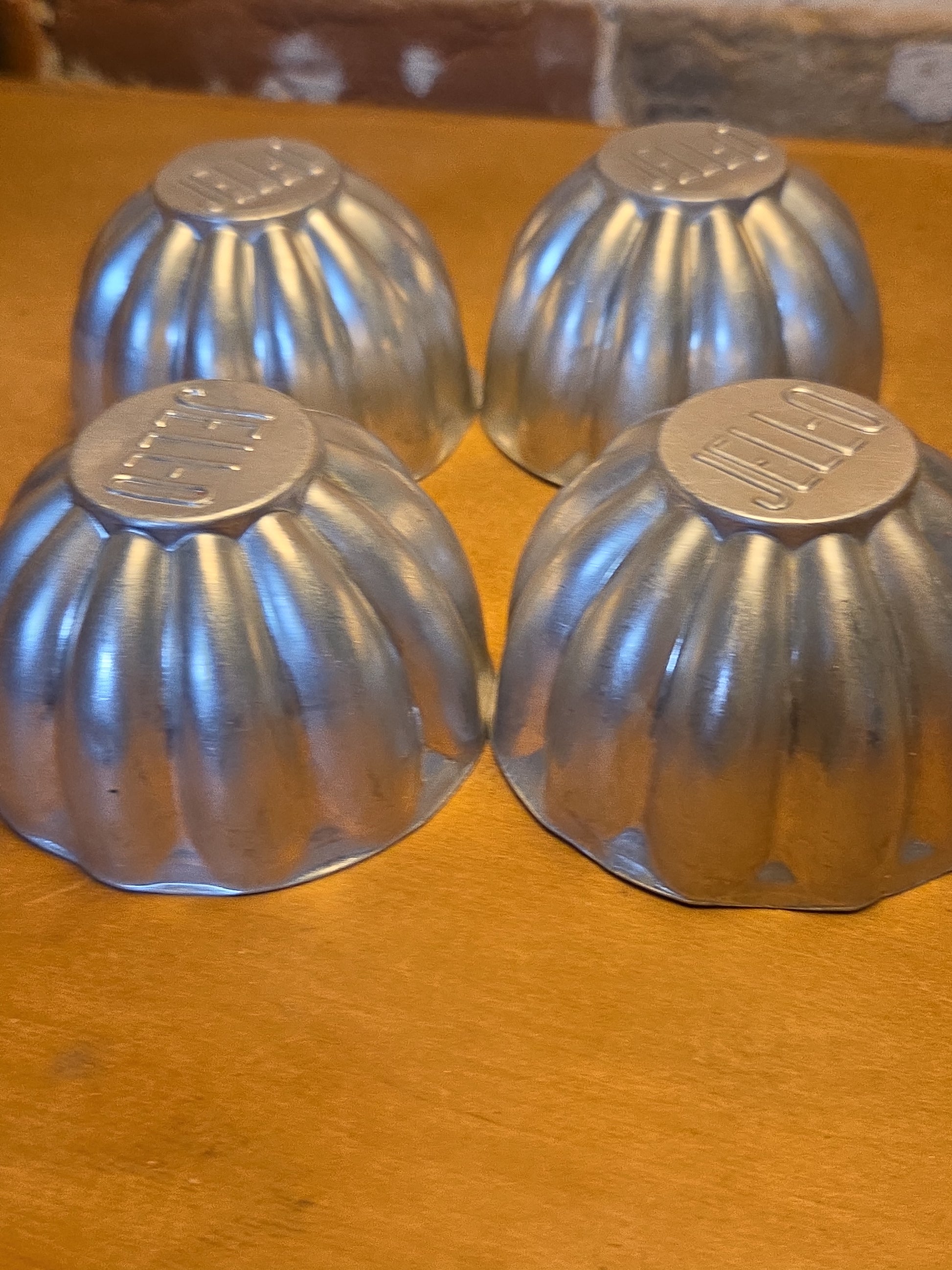 Vintage Jello Brand Aluminum Tins Molds Cake Tart Set of al66