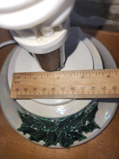 Vintage Ceramic Christmas Tree Base 1970s Iridescent Pearl NOTE: Base only