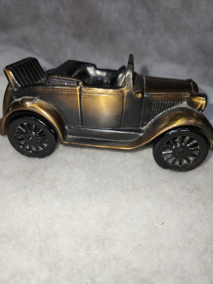 Vintage 1974 Banthrico Cast Metal Brass Plated 1929 Ford Roaster Coin Bank promotional gift cb65