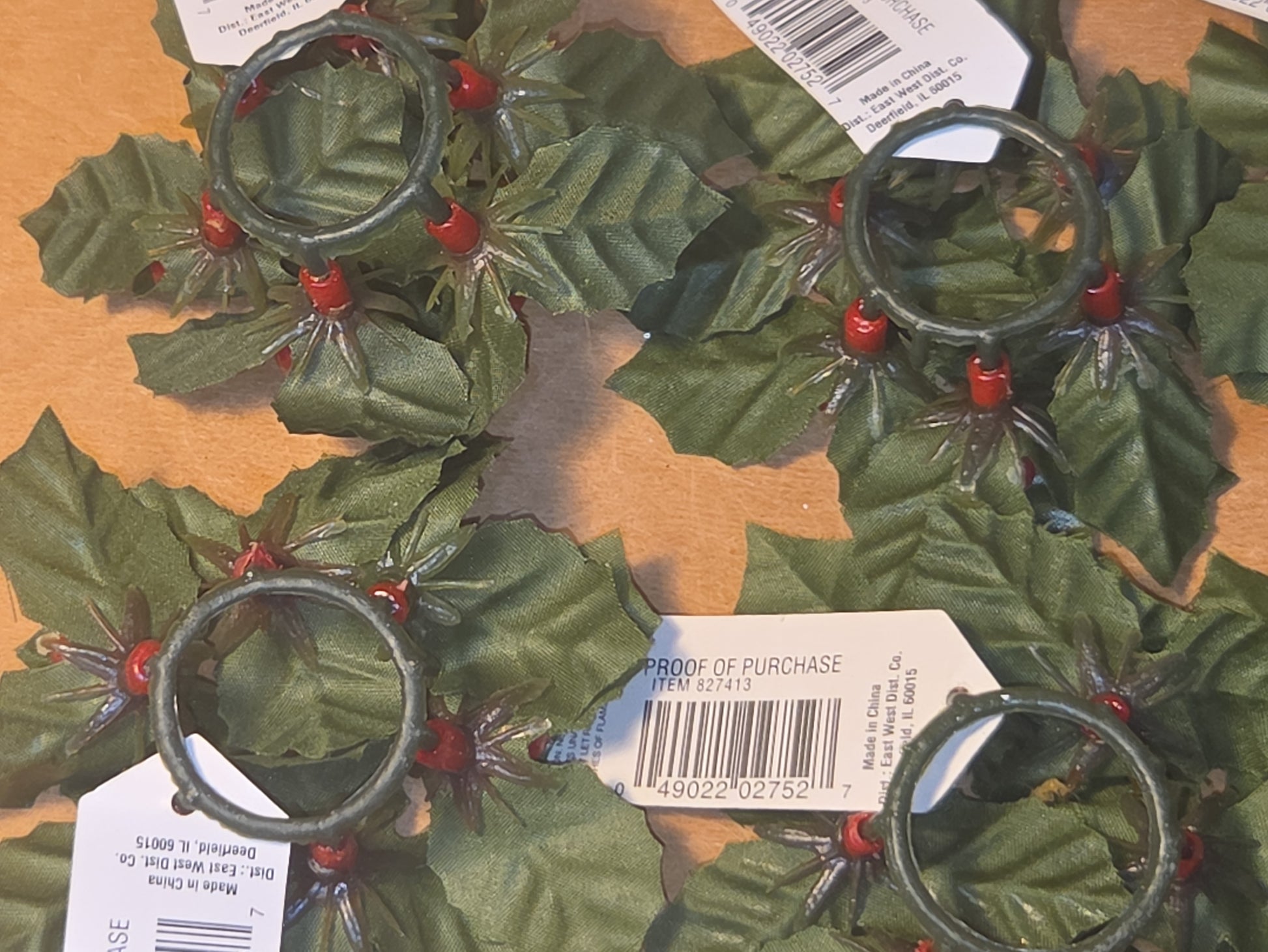 Vintage Joybrite Christmas Mini Candle Rings Holly Berries Lot of 6 New Old Stock (Copy)