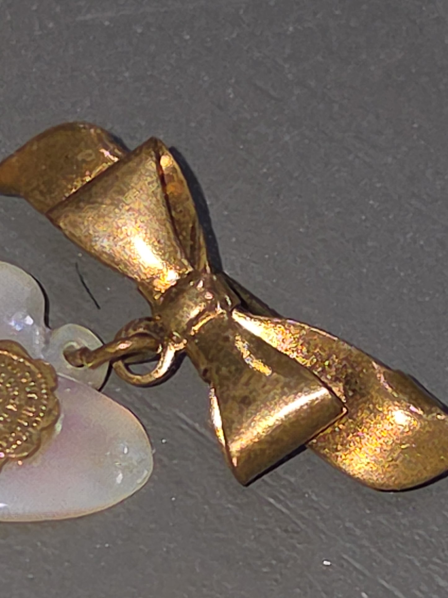 Vintage Pin Miraculous Medal Heart Mother of Pearl