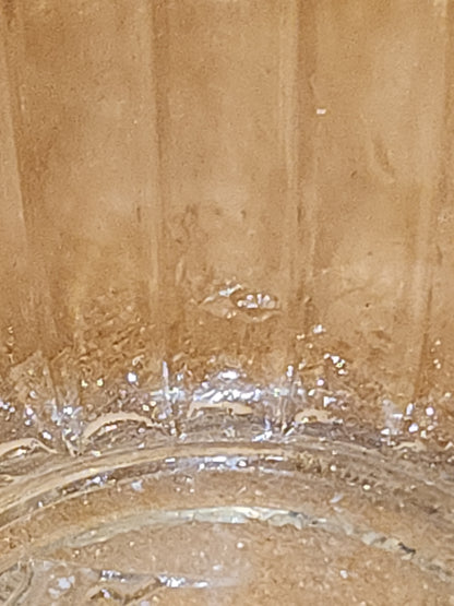Vintage Kerr or Hazel Atlas Bee Crown Glass Jelly Jar Ribbed Edges NO LID