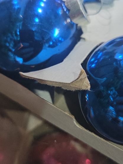 Vintage Pyramid Ornaments Blue set of 12 bo012