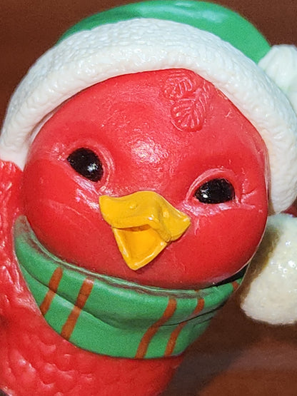 Hallmark Keepsake Ornament Miniature Merry Cardinal with Snowball 1981
