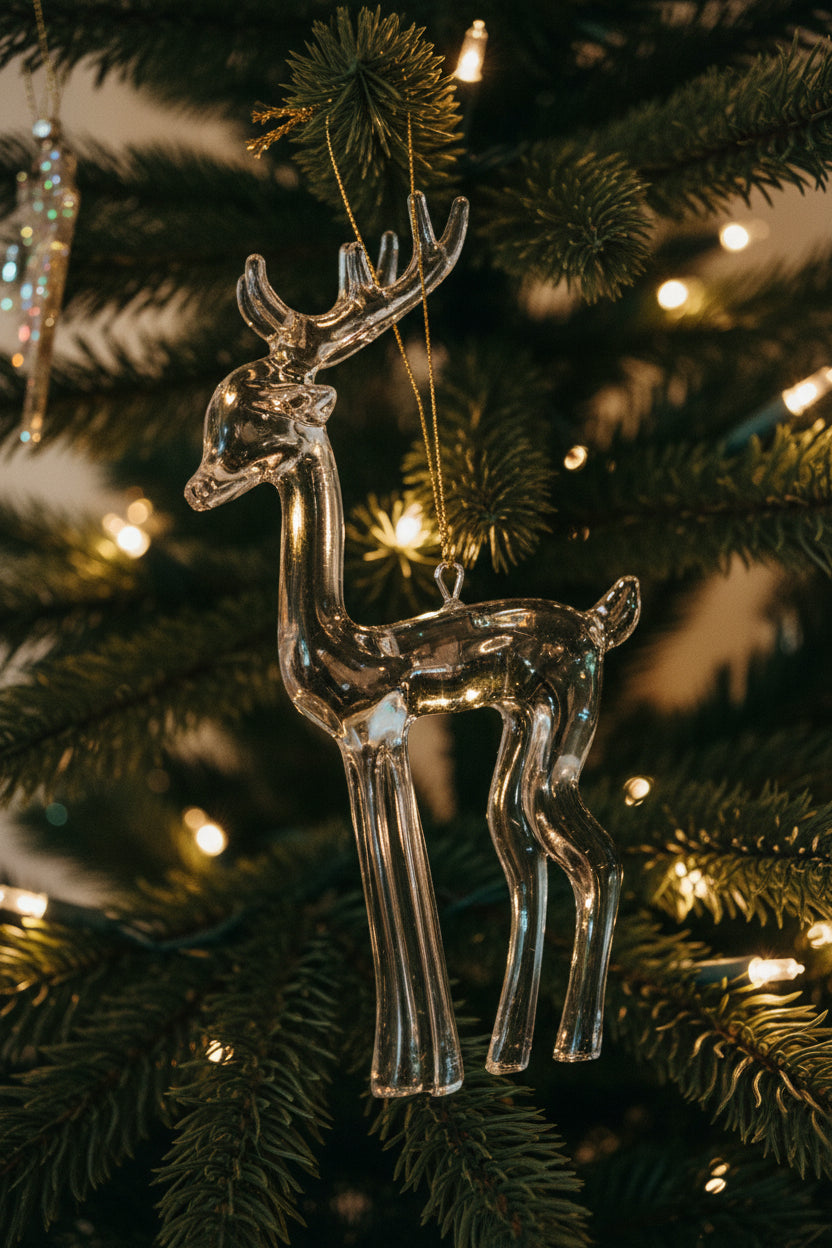 Vintage Avon Images Of Christmas Ornaments Rocking Horse and Reindeer àv61 AS IS CLEARANCE
