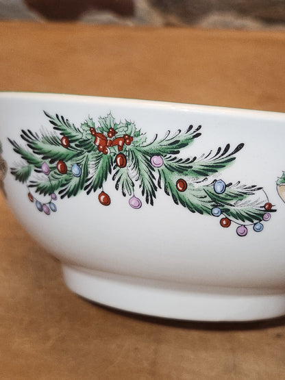 Spode 7" Small Bowl Christmas Tree Garland Pattern 2005 Made in China sp02