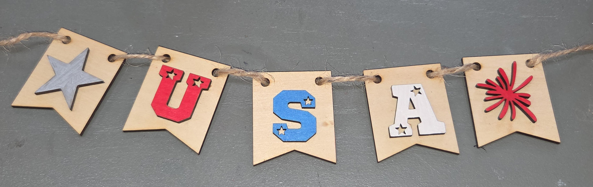 Patriotic Memorial Day Independence Day 4th of July Insert Kit for Interchangeable Frame Can Fit Arch, Rectangle, or Square Frame FRAMES SOLD SEPARATELY