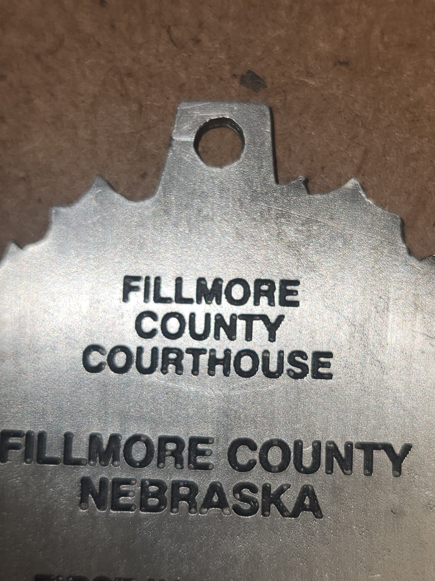Pewter Ornamanet Fillmore County Courthouse Fillmore County Nebraska First in a Series of Nine #426/500 Dated 1995