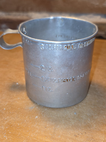 Vintage Aluminum Cup Compliments of Java Coffee Mills, E.J. Petru Prop Chicago ac78