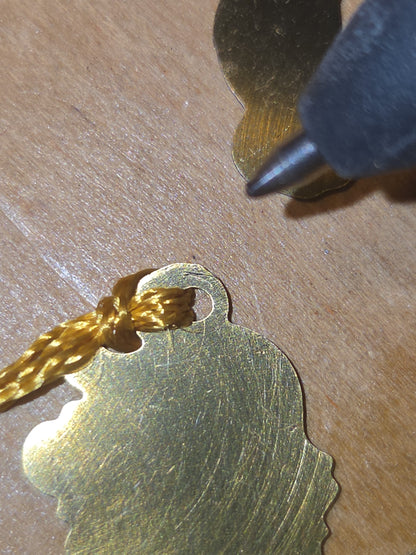 Vintage Probable Brass Angels on Gold String Set of 11